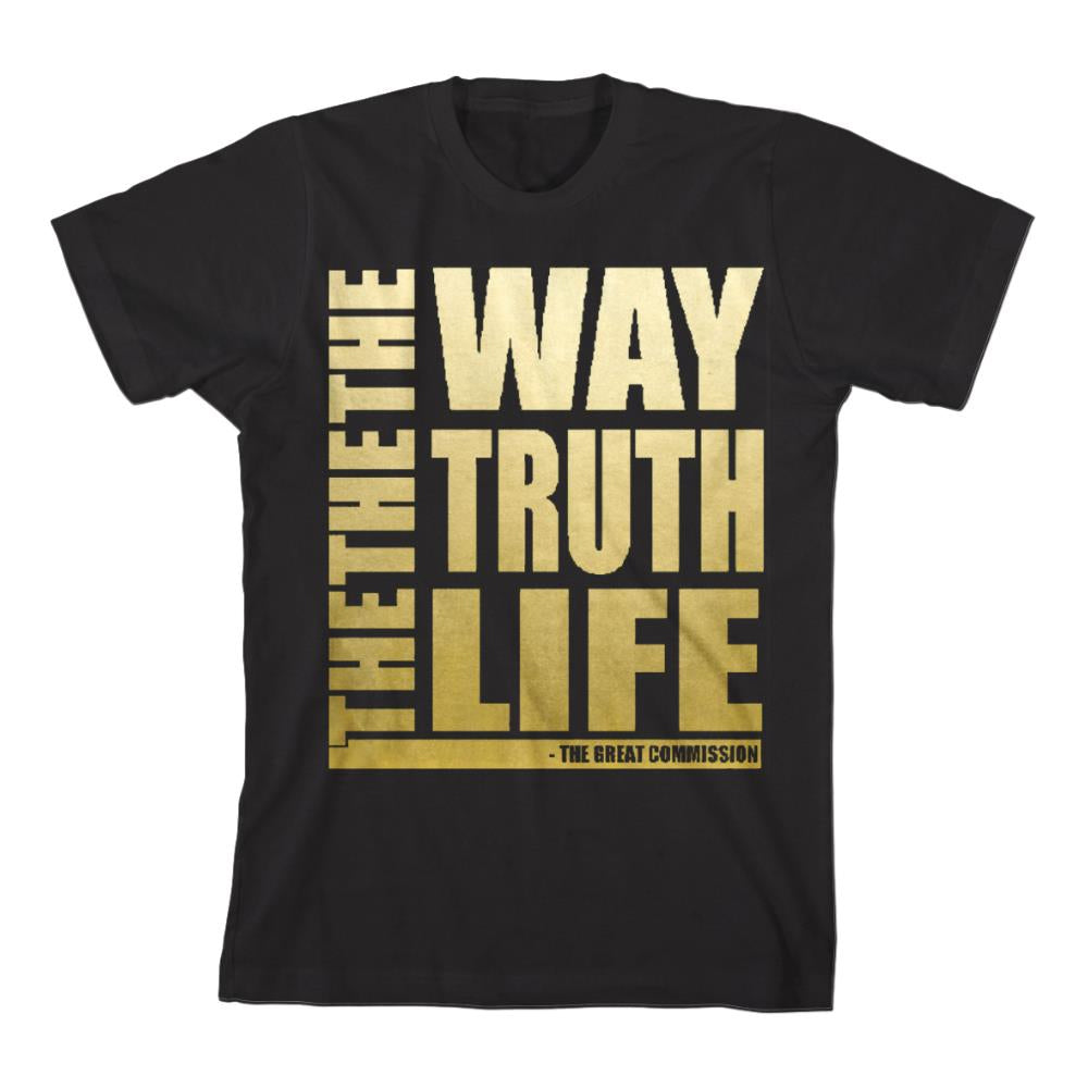 The Way The Truth The Life Foil Black - Tee