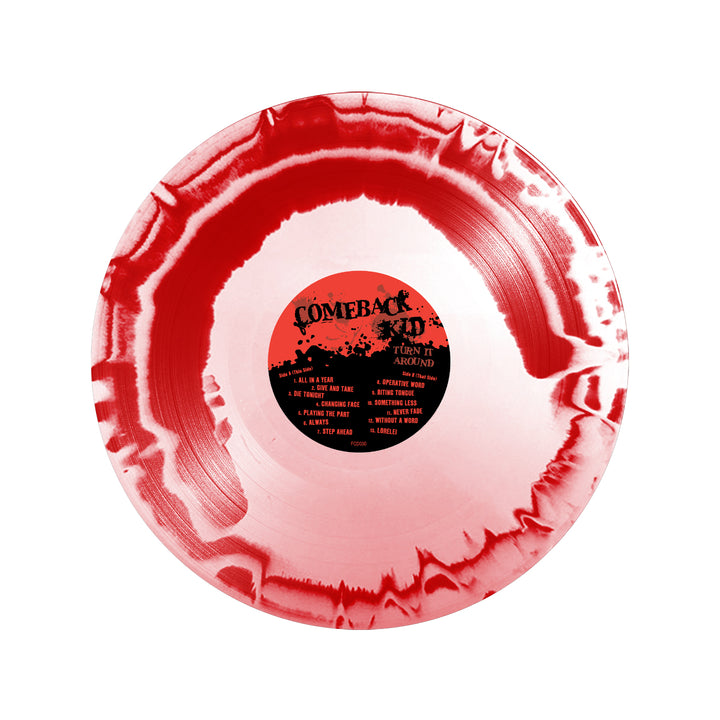 Turn It Around "White Red Swirl" A Side B Side Colorway