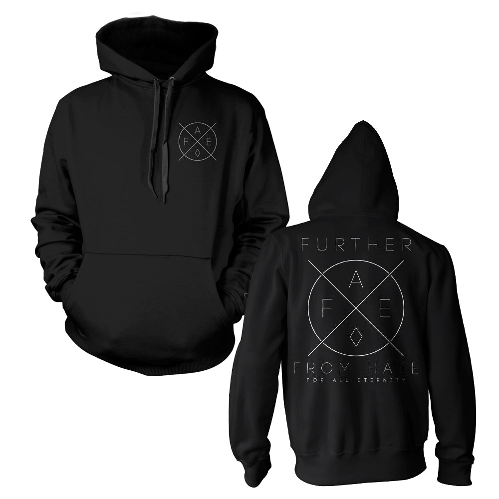 Further From Hate Black - Pullover Hoodie
