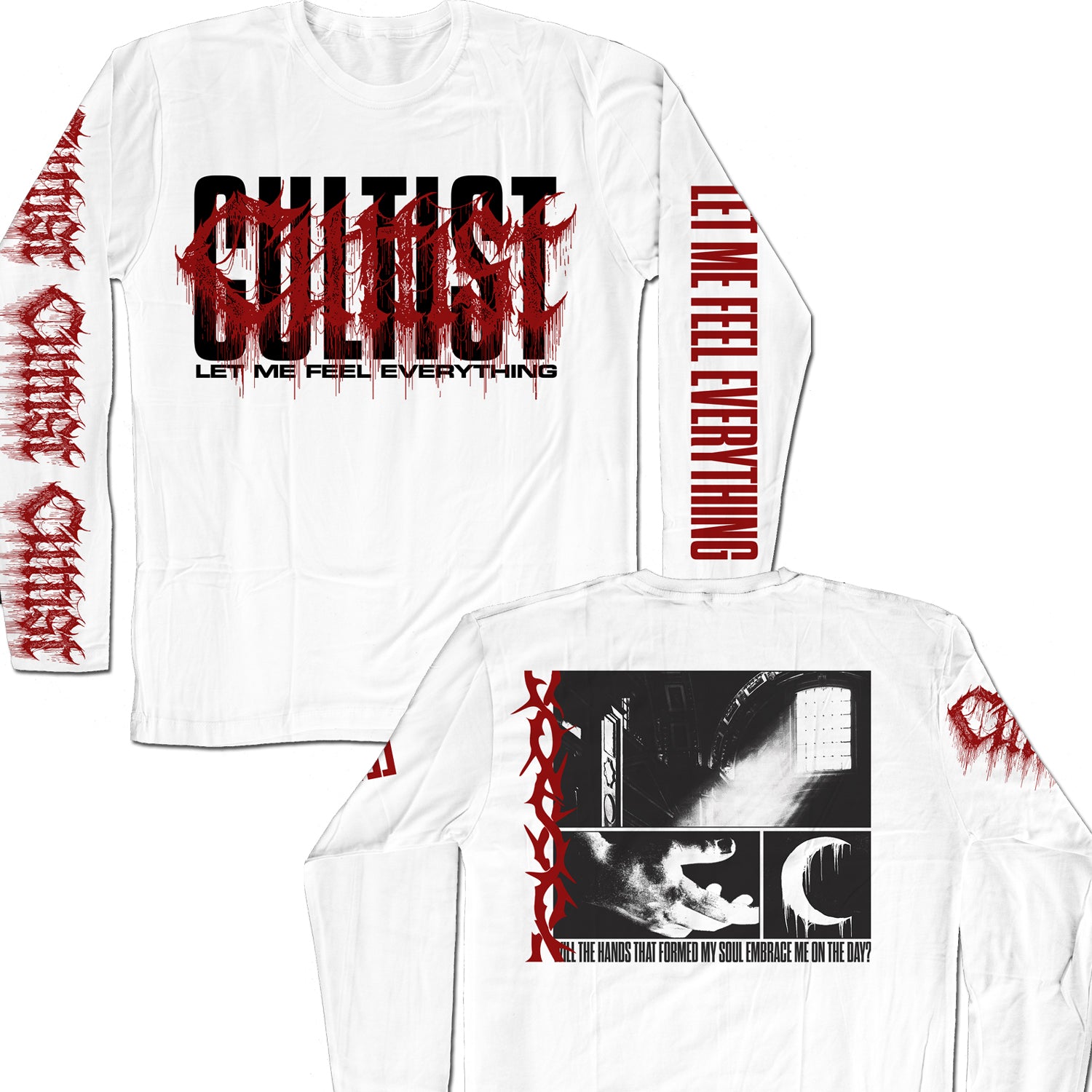 Let Me Feel - White Long Sleeve – Facedown Records